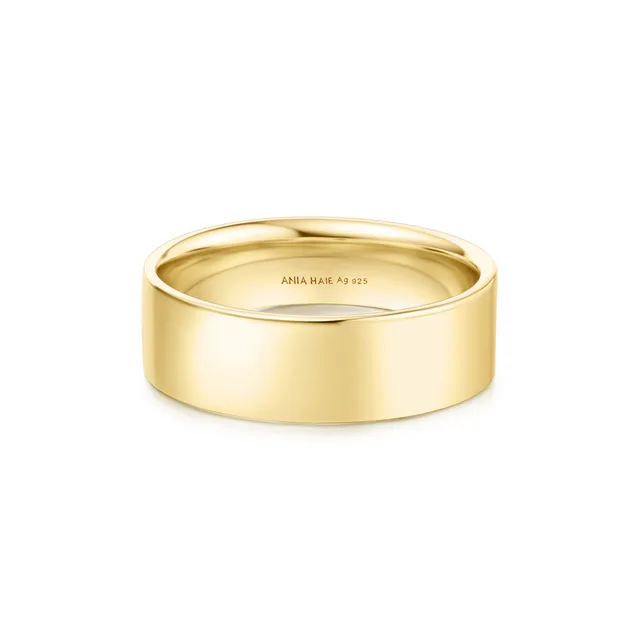 Ania Haie Sunny Sparkler Smooth Band 6mm sormus kulta