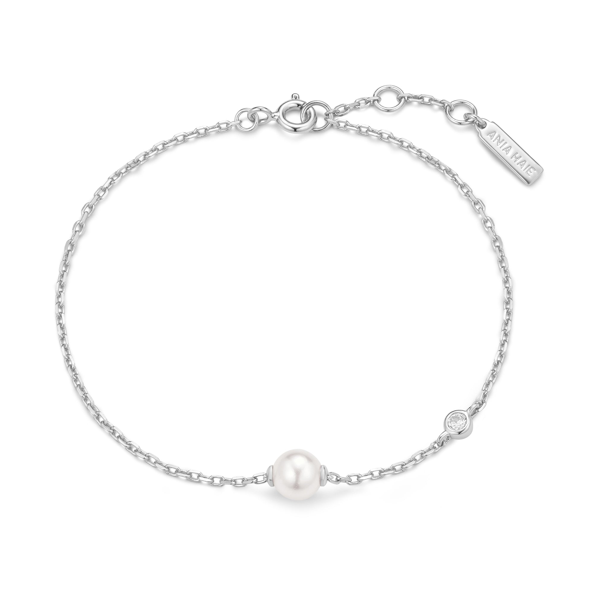 Ania Haie Luna Gaze Shell Pearl rannekoru hopea helmi zirkonia