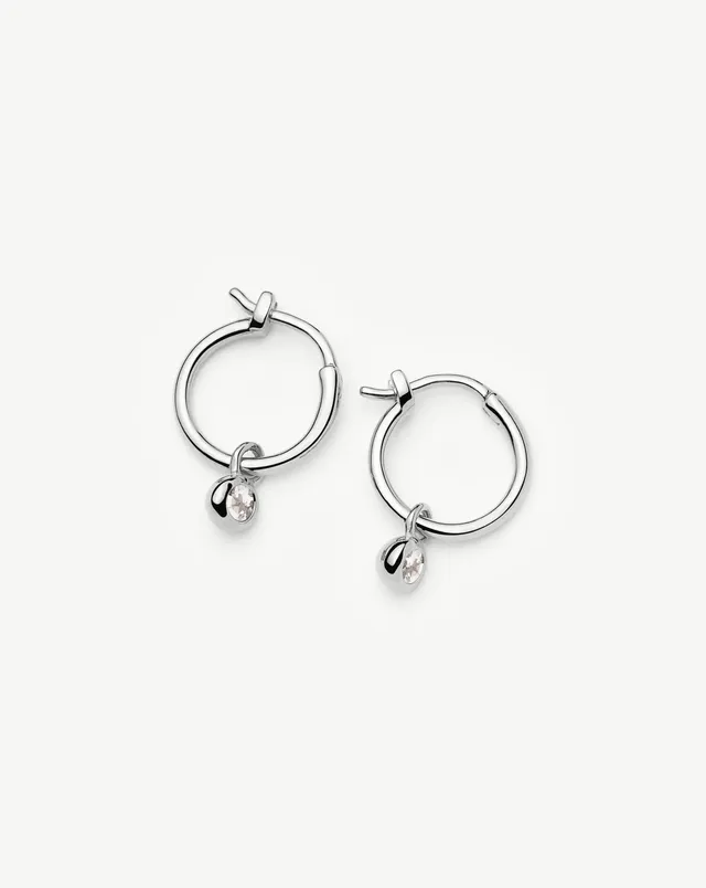 Missoma April Birthstone Mini Charm Hoop korvakorut kristalli