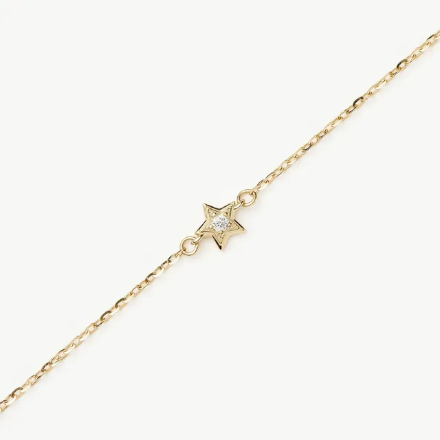 MISSOMA Star Chain rannekoru keltakulta timantti S/M