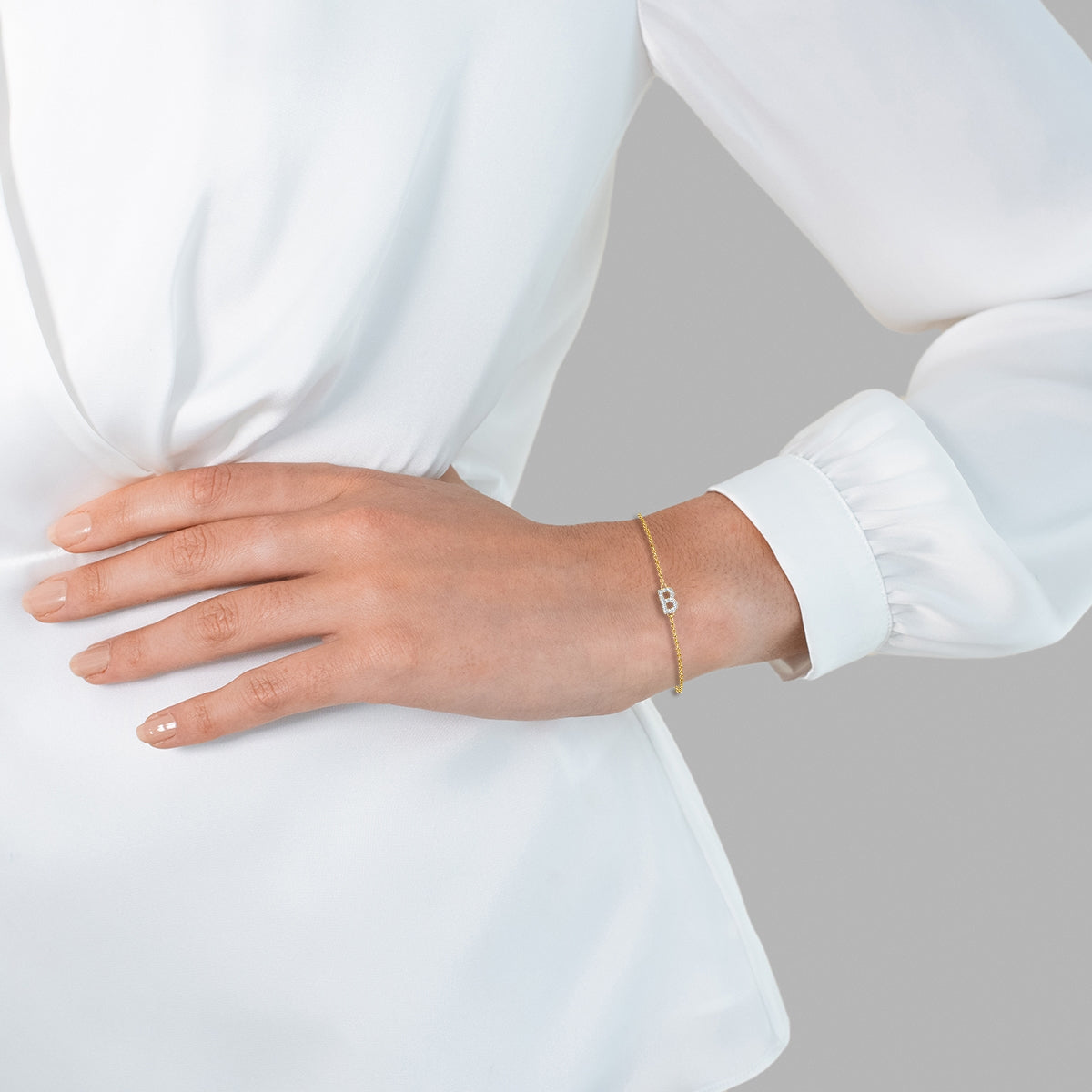 Glanzstücke München Letters rannekoru B kullattu zirkonia