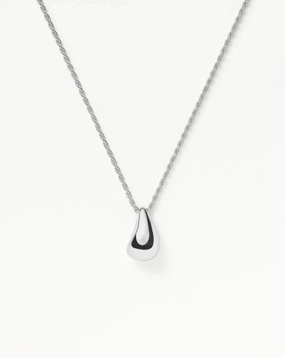 MISSOMA Savi Sculptural Droplet kaulakoru hopea 45cm