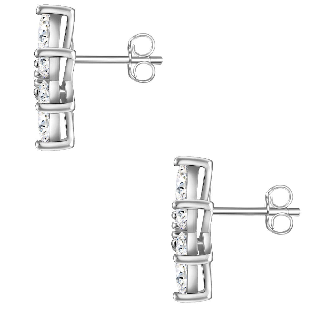 Glanzstücke München Silber Selection Zirkonia Blume nappikorvakorut kukka