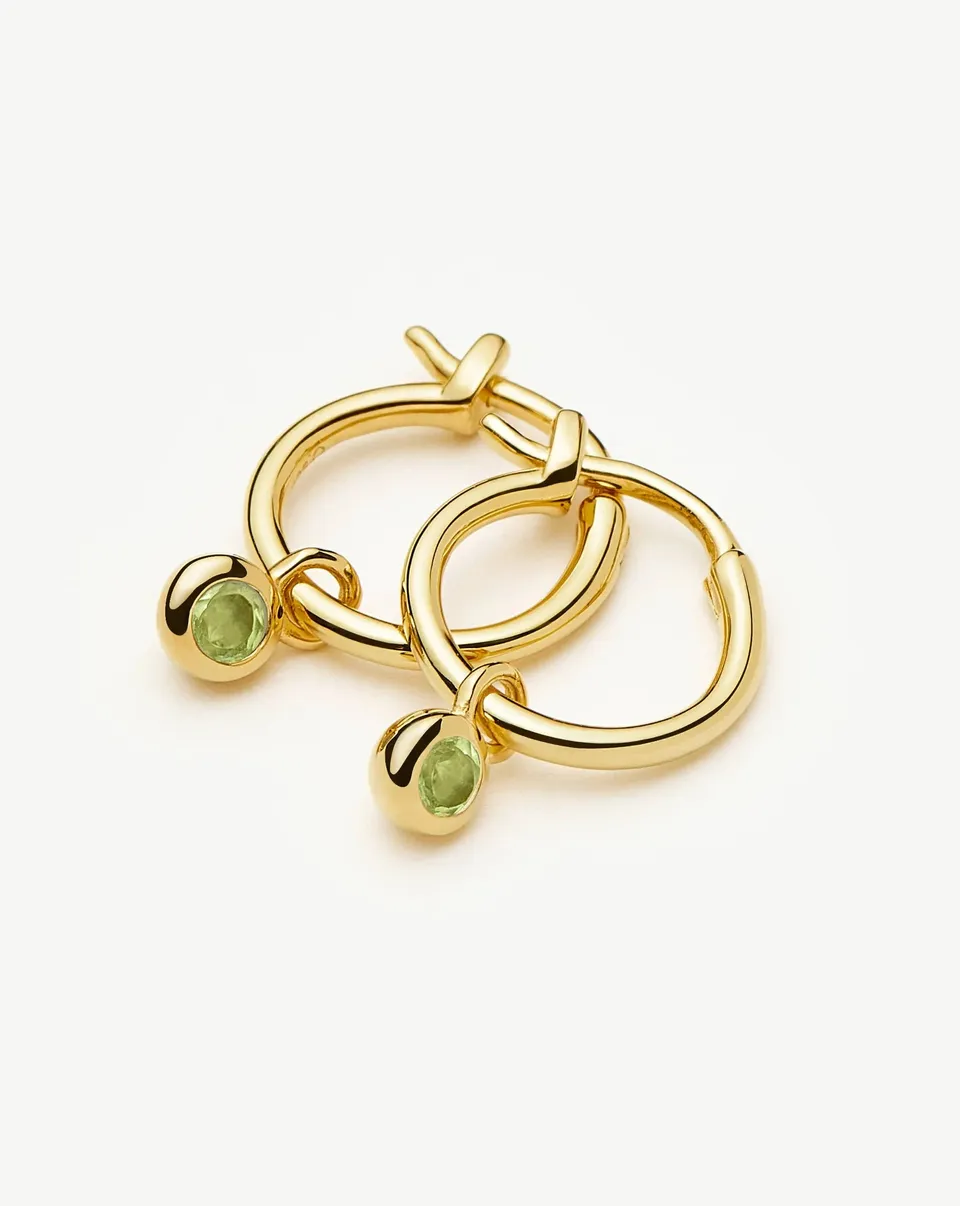 Missoma August Birthstone rengaskorvakorut kulta peridootti