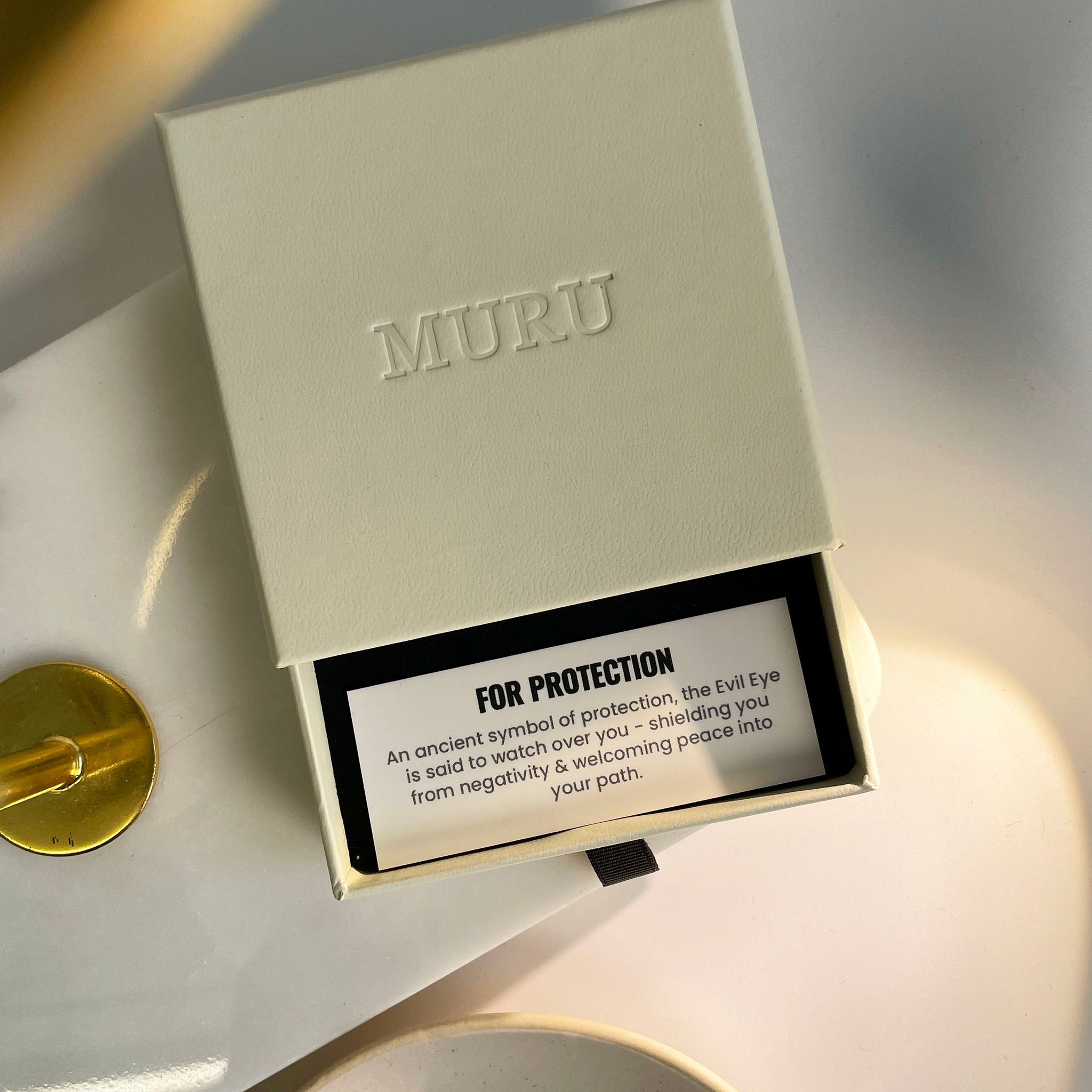 Muru Jewellery Evil Eye rannekoru hopea suojasilmä