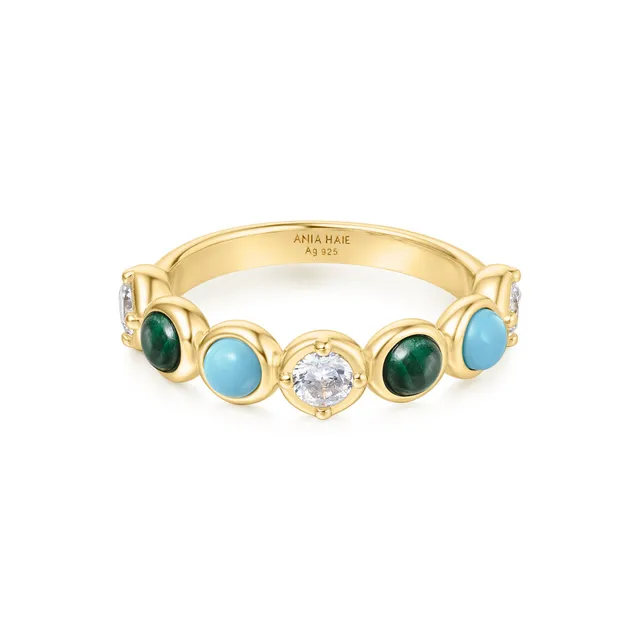 Ania Haie Chill Voyager Malachite sormus kulta 54