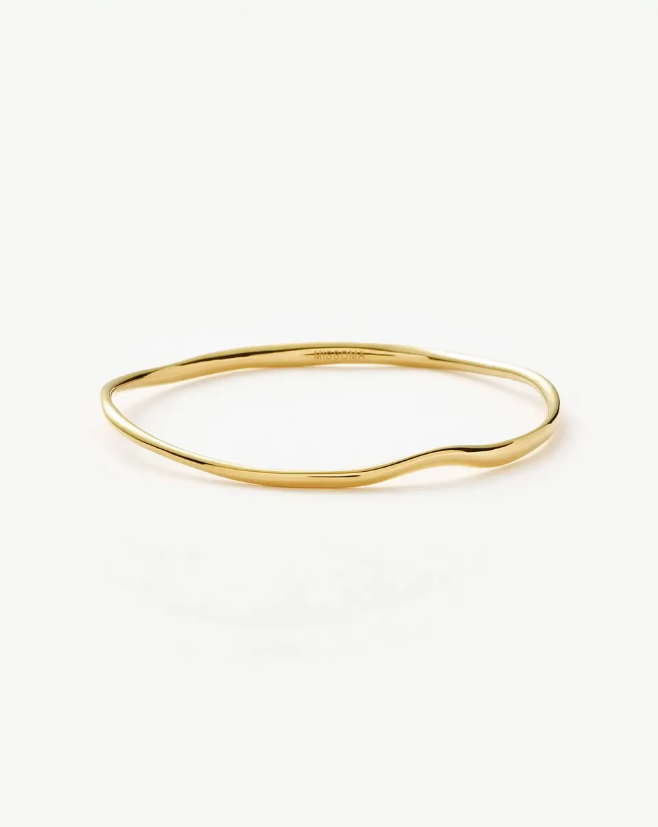 Missoma Molten Ripple rannerengas S/M kullattu aalto