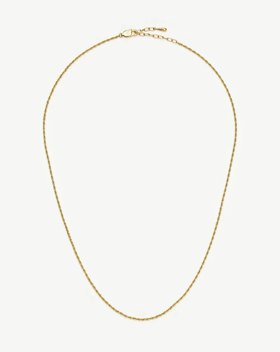 Missoma Medium Rope Chain kaulakoru kulta teräs