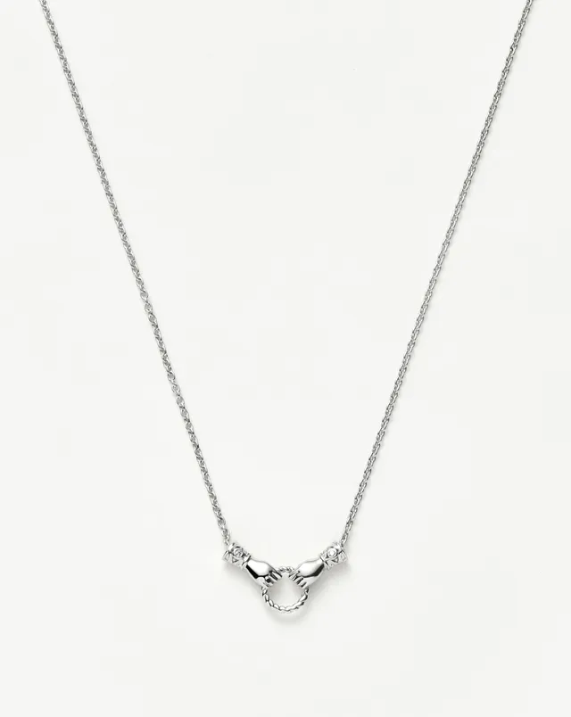 Missoma Harris Reed In Good Hands Mini Pendant Slider kaulakoru hopea