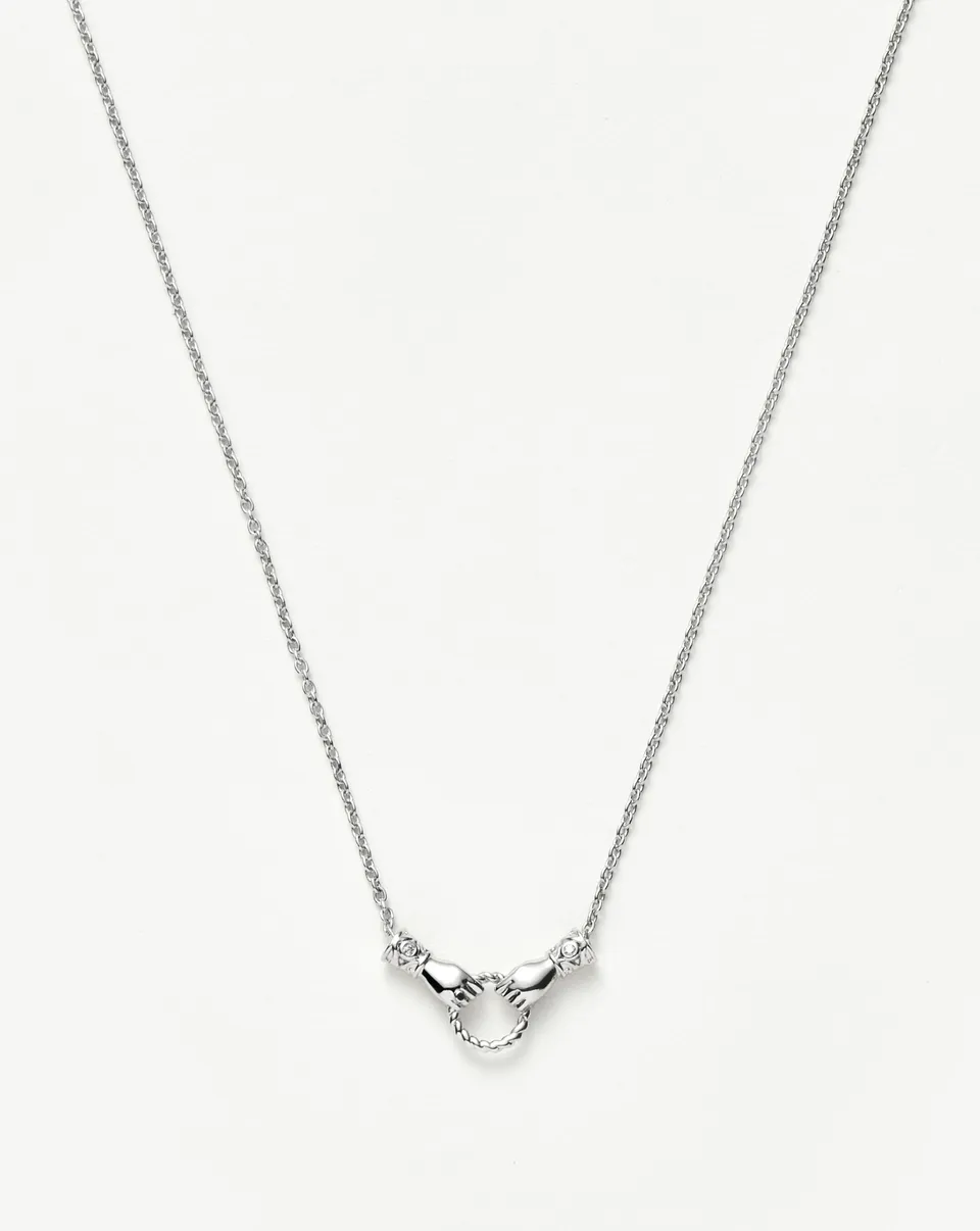 Missoma Harris Reed In Good Hands Mini Pendant Slider kaulakoru hopea