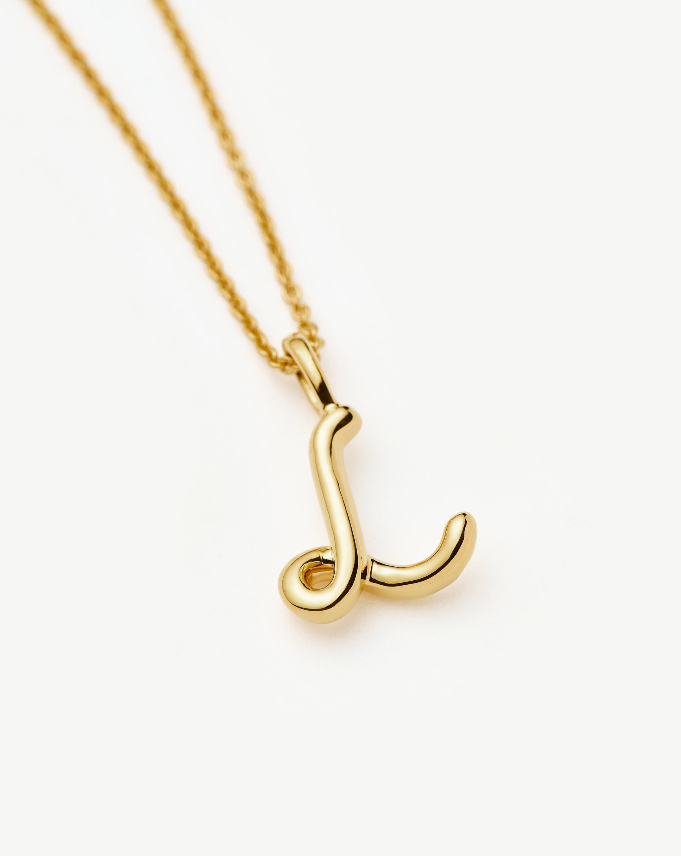 Missoma Curly Molten Mini Initial L kaulakoru kulta