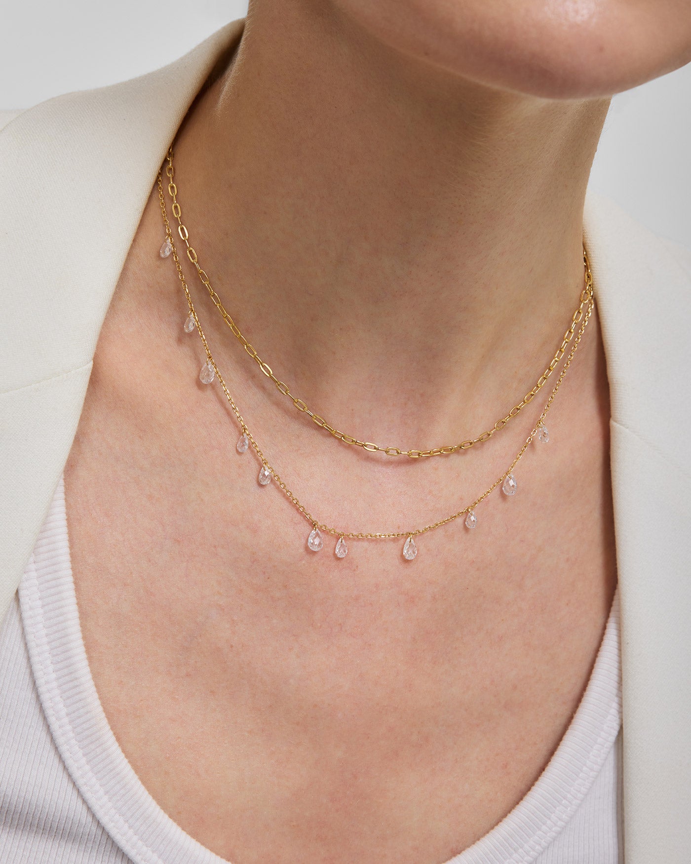 Ania Haie Ethereal Teardrop Dangle kaulakoru kulta pisara