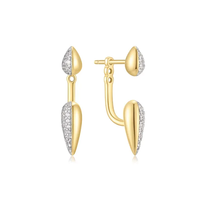 Ania Haie Reimaginer Sparkling Puffy Spike korvakorut two-tone
