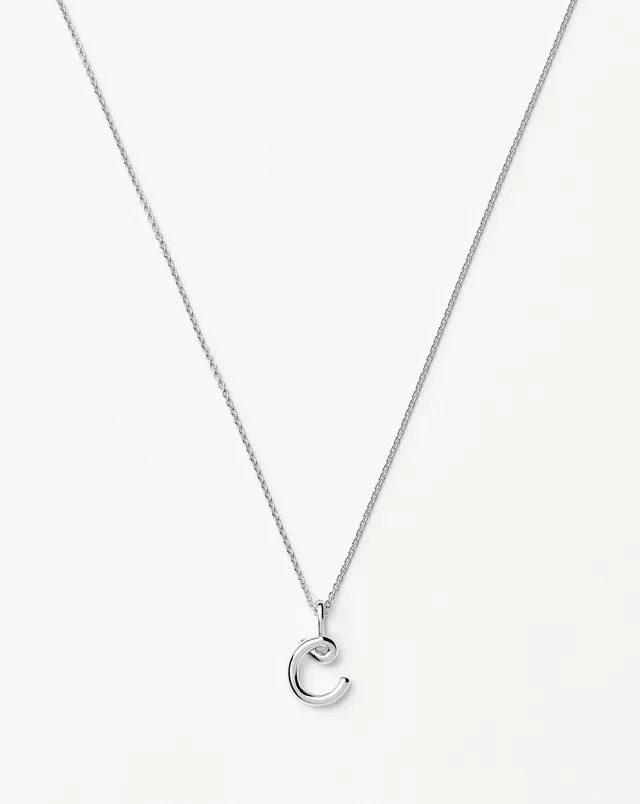 Missoma Curly Molten Mini Initial C kaulakoru hopea
