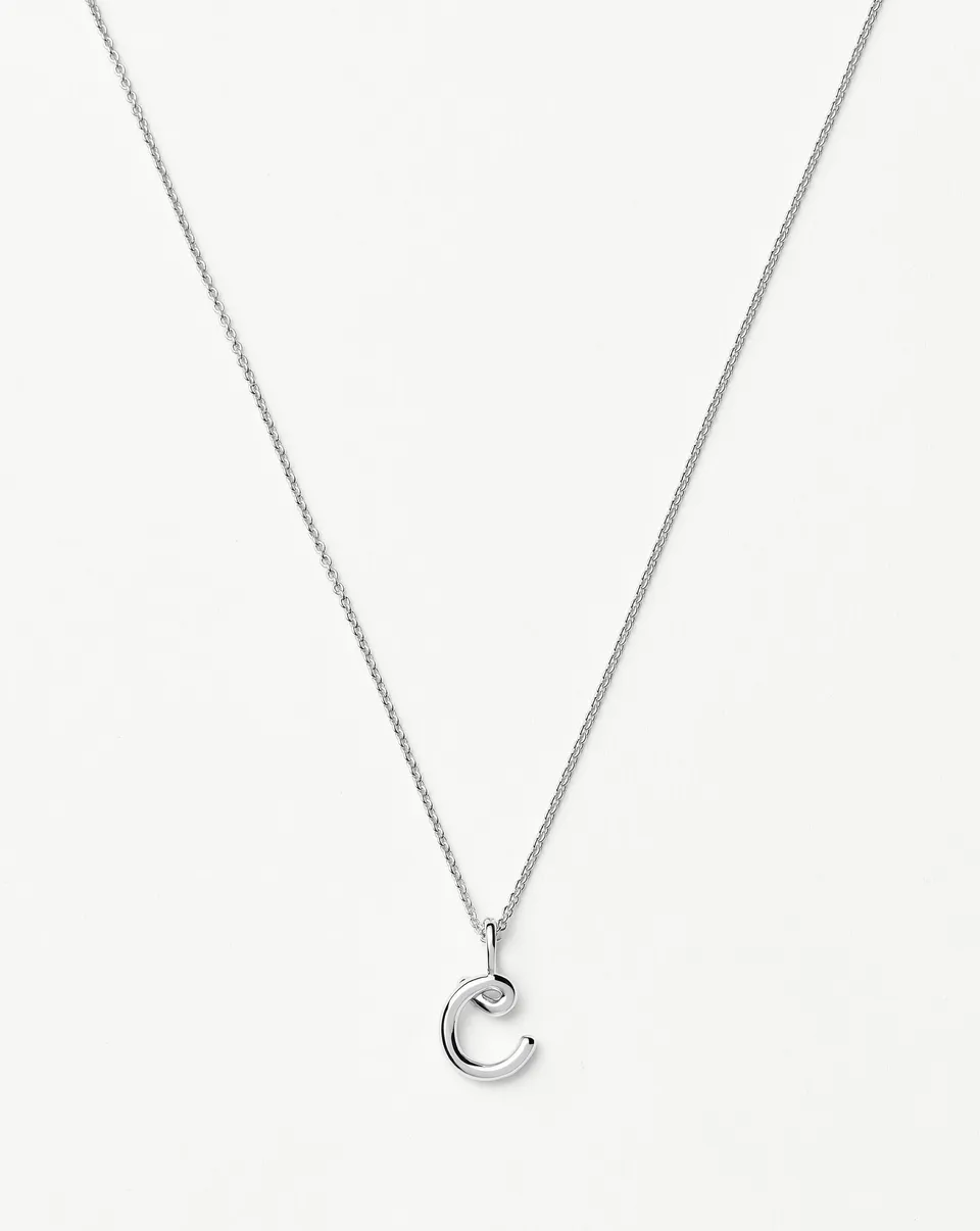 Missoma Curly Molten Mini Initial C kaulakoru hopea