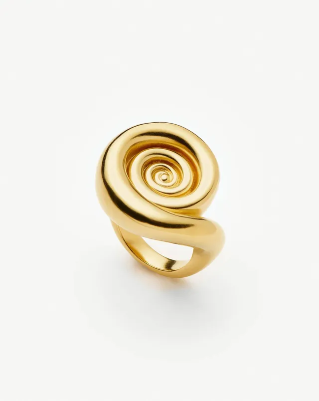 MISSOMA Spiral Statement sormus leveä spiraali kulta