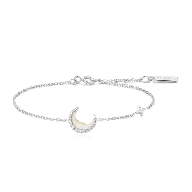 Ania Haie Luna Gaze Mother-of-Pearl rannekoru kuu hopea