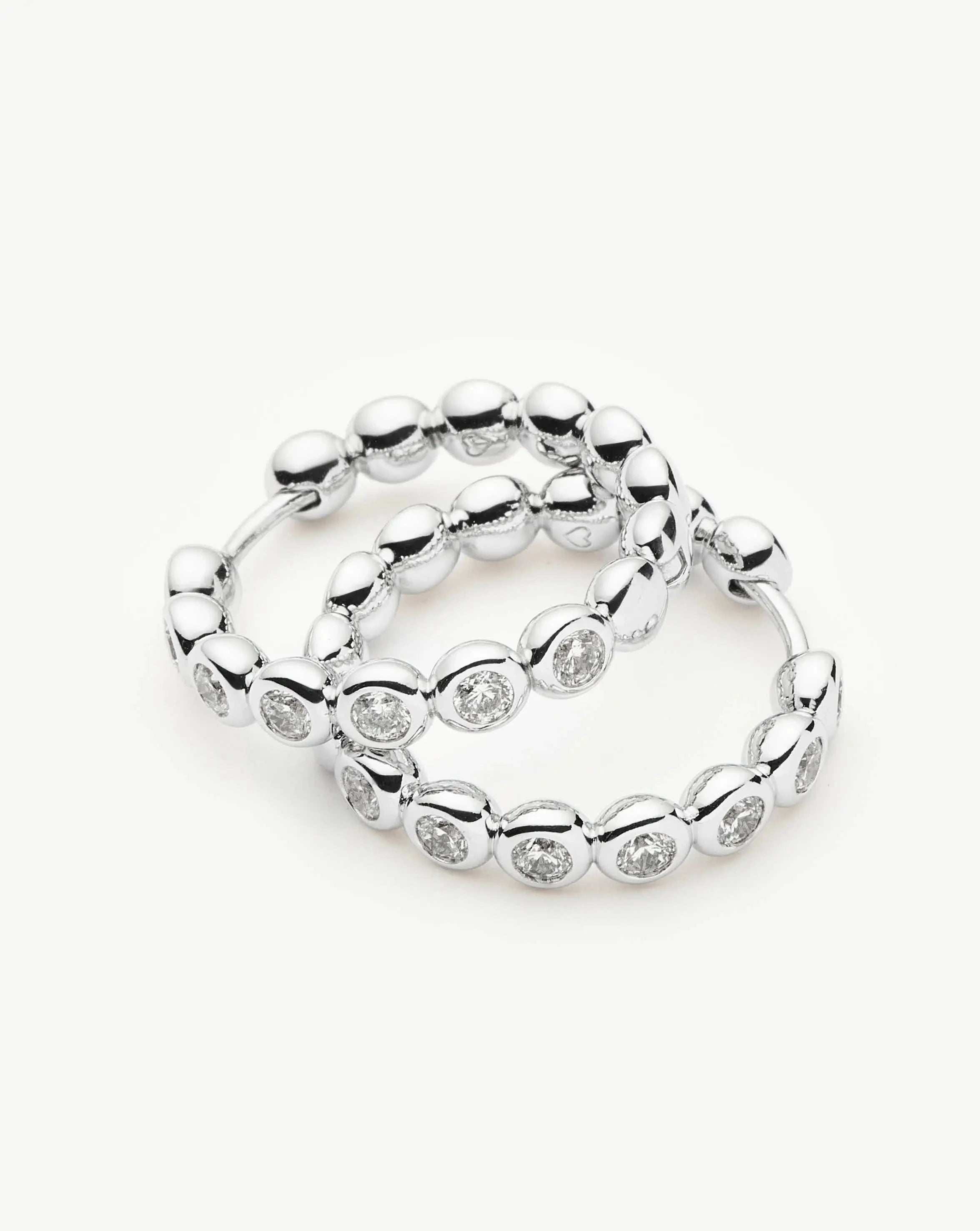Missoma Tennis Classic hoop-korvakorut hopea zirkonia 22 mm