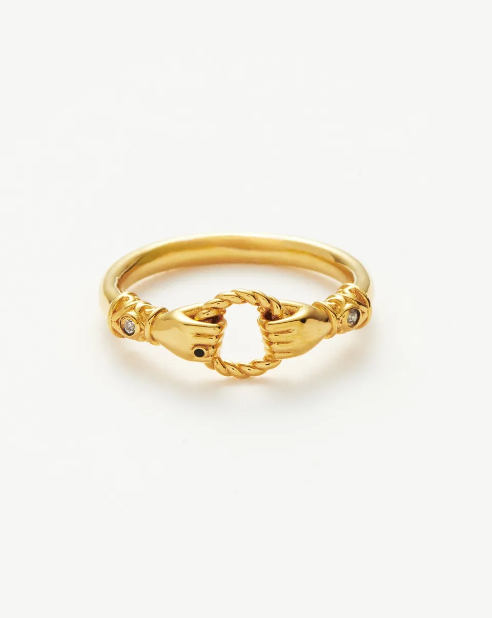 Missoma Harris Reed In Good Hands sormus kulta 18ct