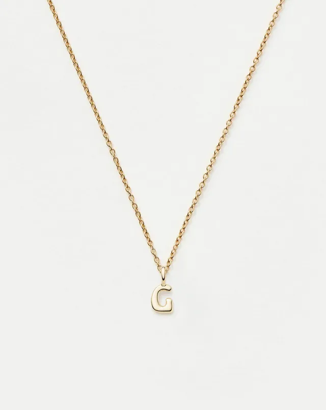 MISSOMA Solid Gold Initial Mini Pendant G kaulakoru kulta