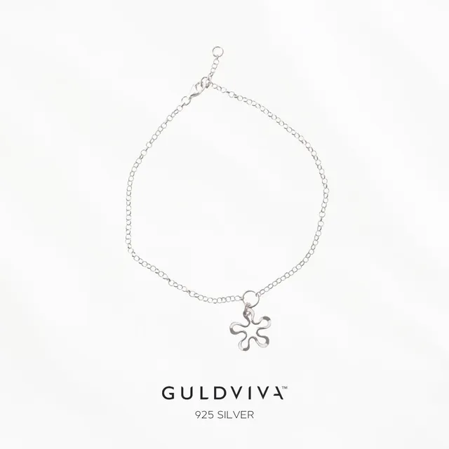 Guldvivan Blomman XS rannekoru hopea 18/20 cm