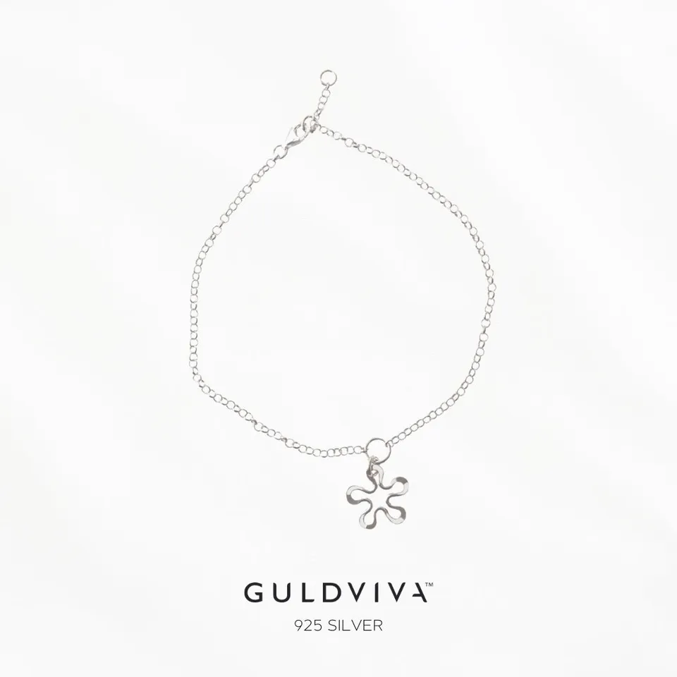 Guldvivan Blomman XS rannekoru hopea 18/20 cm