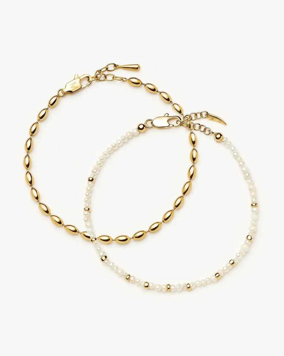 Missoma Pearl-fect rannekorusetti kulta helmi