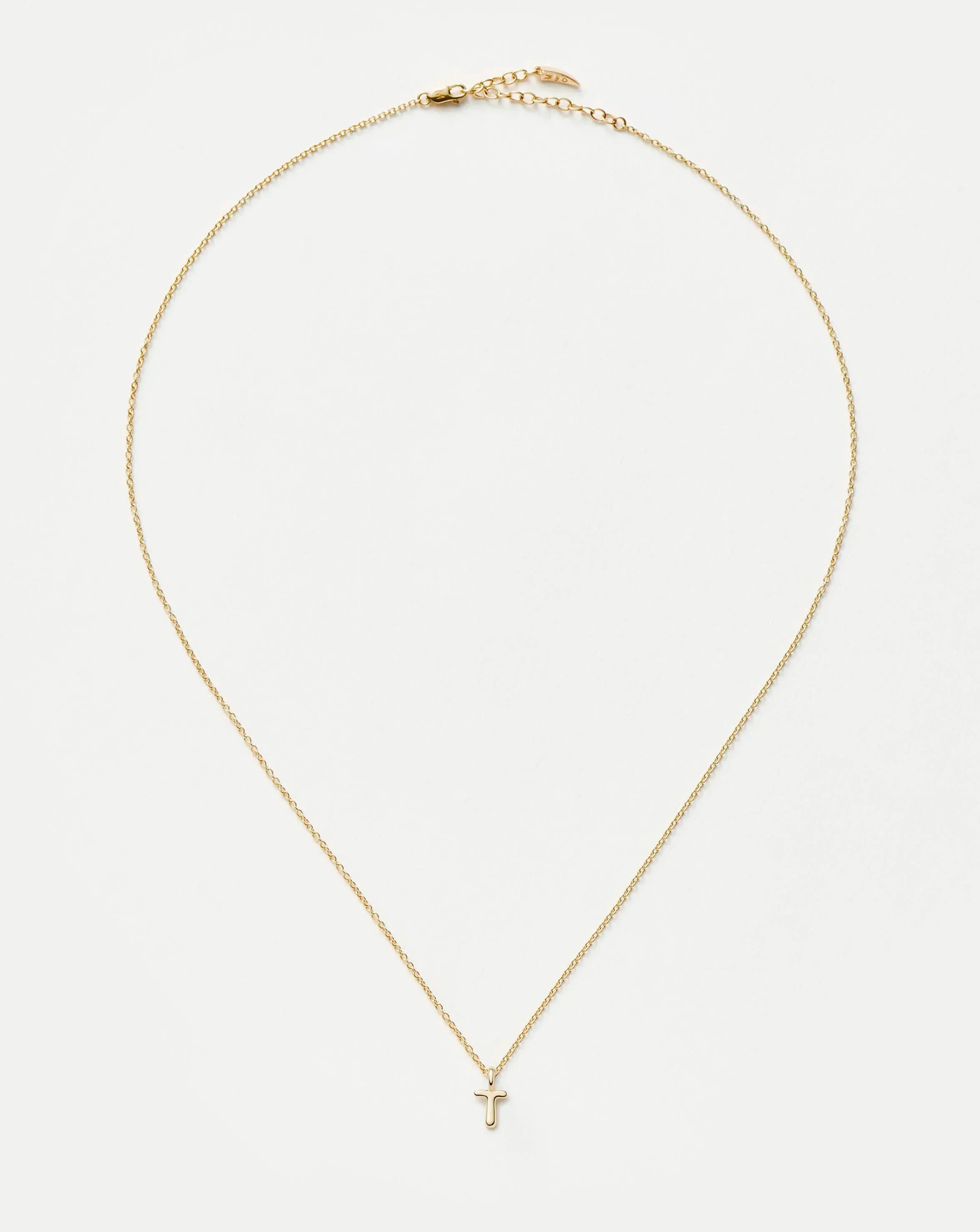 Missoma Initial Mini T kaulakoru 14k kulta 45 cm