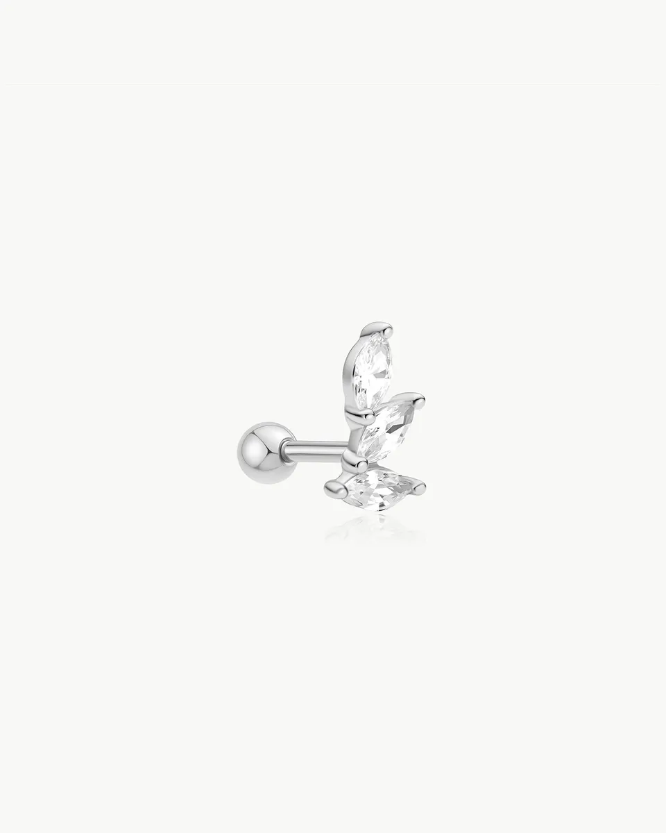 Ania Haie Ear Edit Triple Marquise Barbell korvakoru hopea