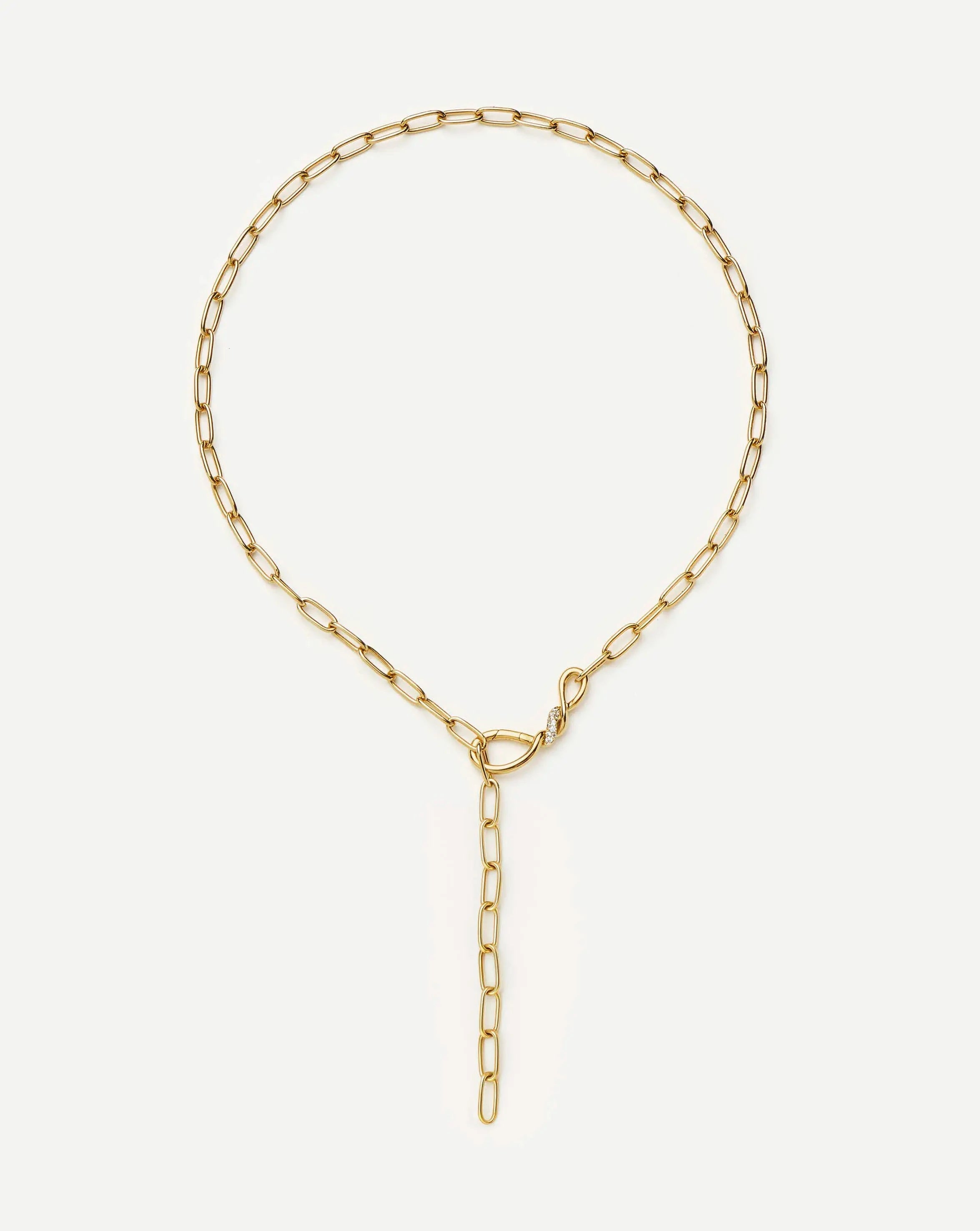 Missoma Molten Snow Paperclip kaulakoru kulta zirkonia