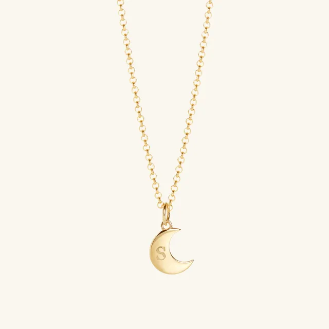 Muru Moon kaulakoru kulta kaiverrettava kuu