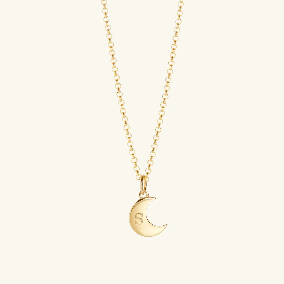 Muru Moon kaulakoru kulta kaiverrettava kuu