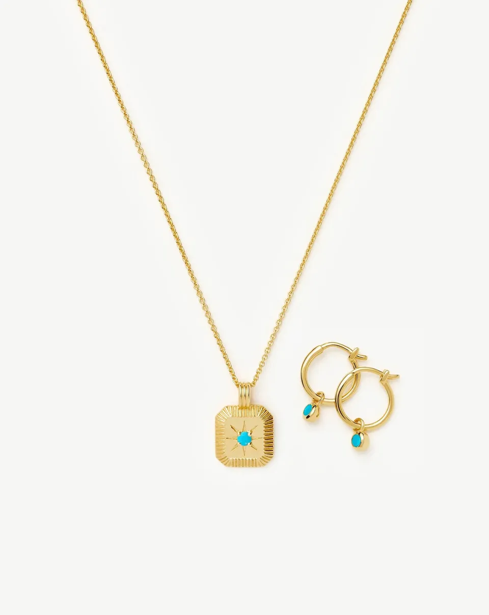 Missoma Meaningful December Birthstone korusetti kulta turkoosi