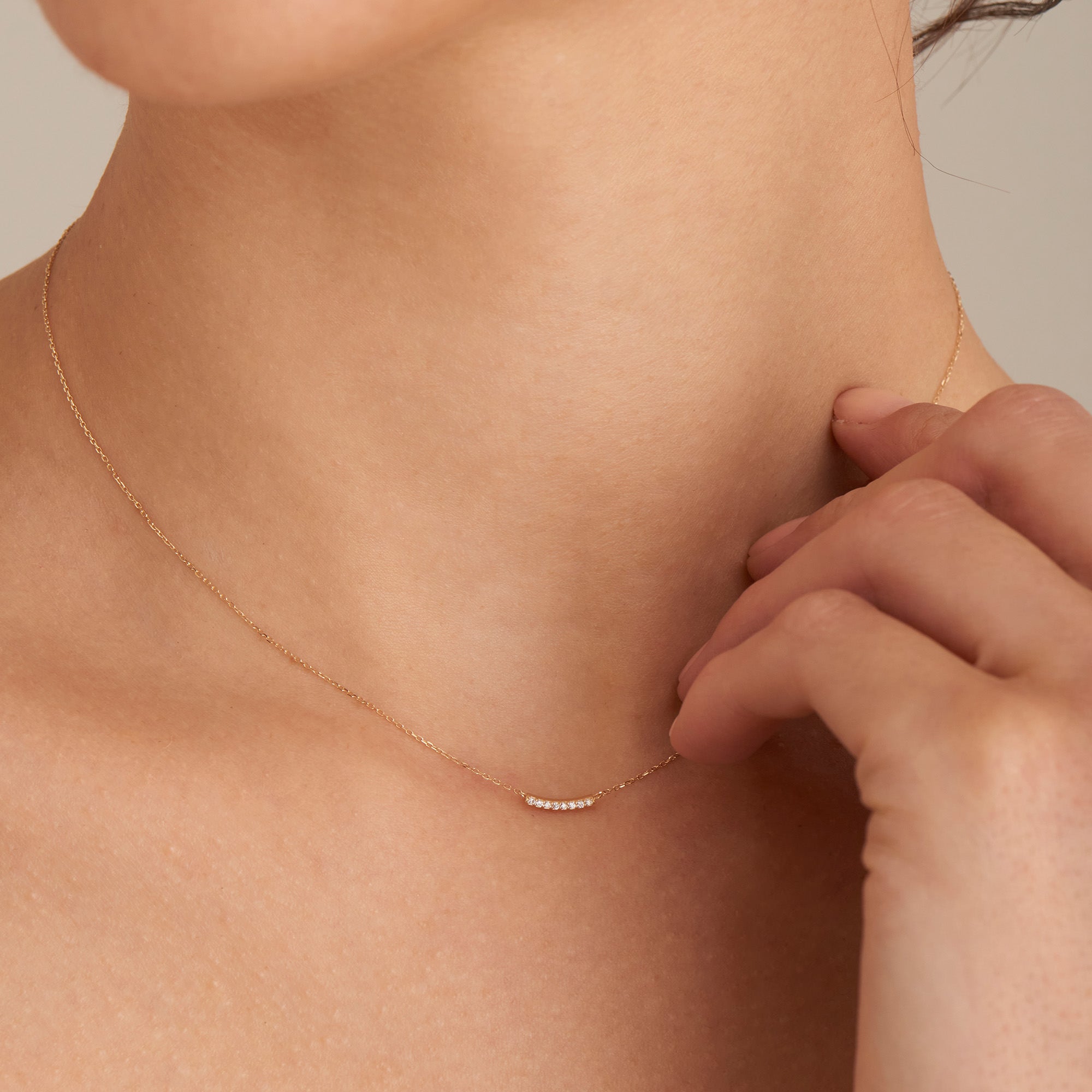 Ania Haie Magma Curve Diamond kaulakoru 14k kulta 40 cm