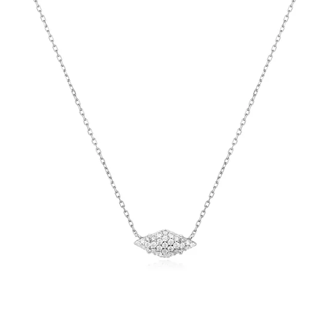 Ania Haie Dusk Divas Silver Pavé kaulakoru zirkonia