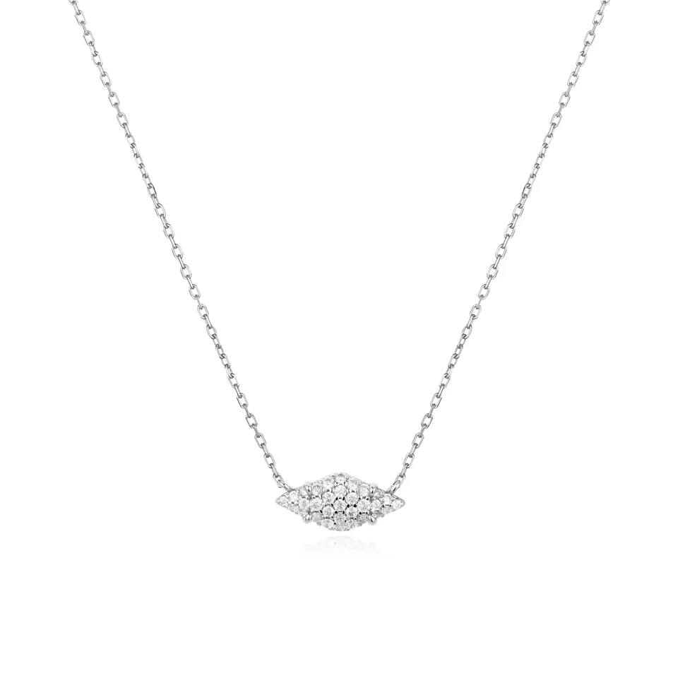 Ania Haie Dusk Divas Silver Pavé kaulakoru zirkonia