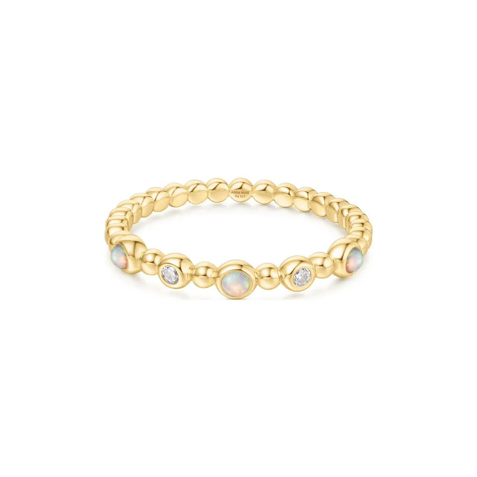 Ania Haie Sunny Sparkler Bezel Kyoto Opal sormus kulta 54