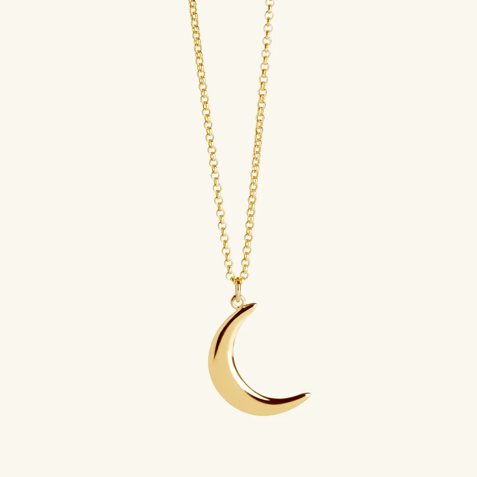 Muru Jewellery Crescent Moon kaulakoru 18" kulta