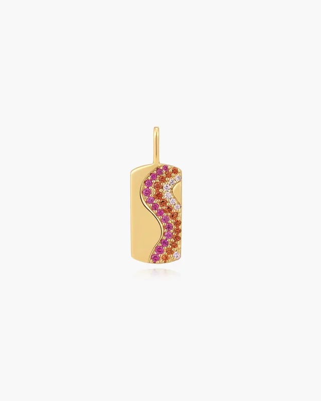 Ania Haie Pop Charms Wave Pink charmiriipus kulta pinkki