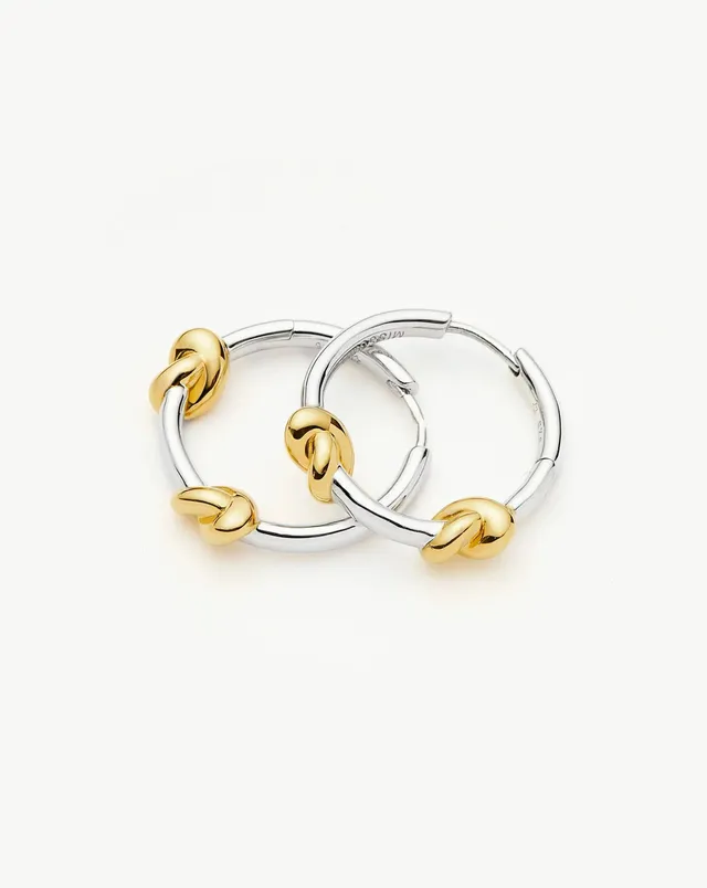 MISSOMA Lucy Williams Knot Small Hoop korvarenkaat kaksiväri 20mm