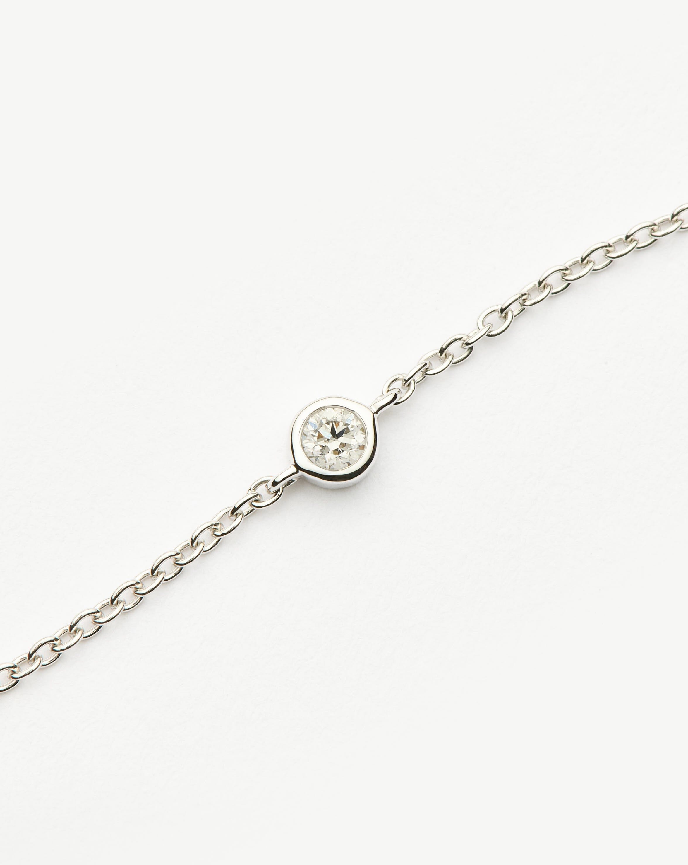 MISSOMA Diamond Solitaire rannekoru valkokulta timantti