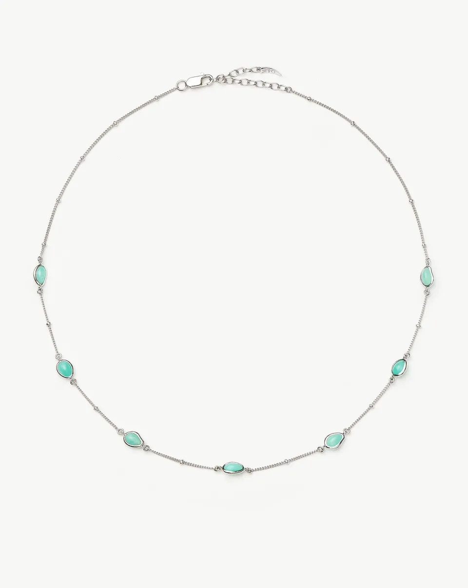 Missoma Magma Charm Choker kaulakoru hopea amatsiini