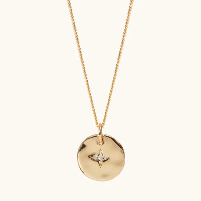 Muru Jewellery March Birthstone kaulakoru kulta maaliskuu