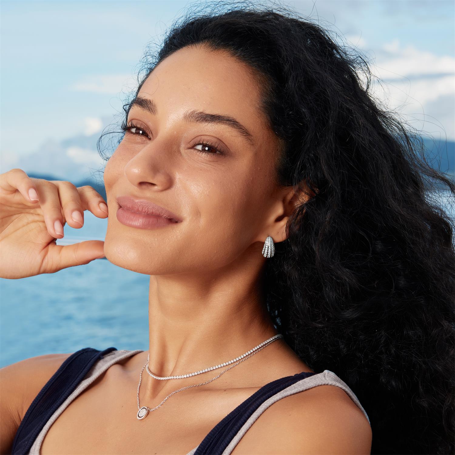 Ania Haie Luna Gaze Moon Evil-Eye kaulakoru hopea
