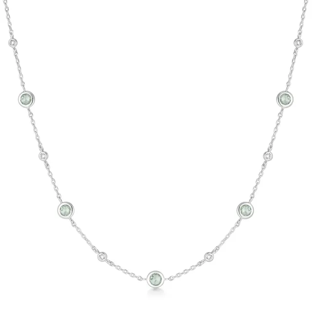 Ania Haie Ripple Joy Mint Green Station kaulakoru hopea
