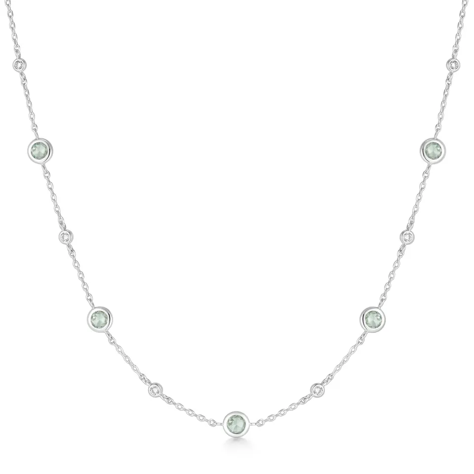 Ania Haie Ripple Joy Mint Green Station kaulakoru hopea