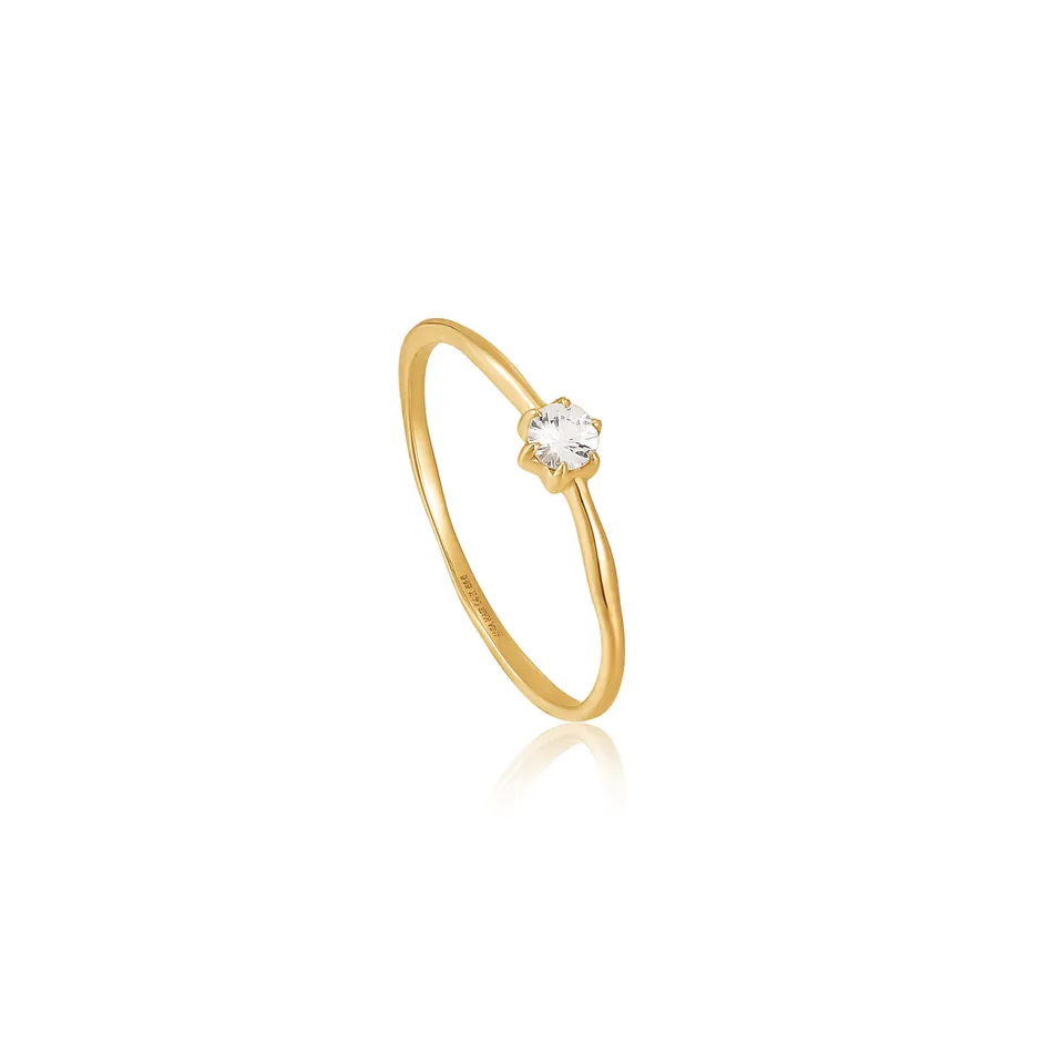 Ania Haie Wild Meadow White Sapphire sormus 14kt kulta