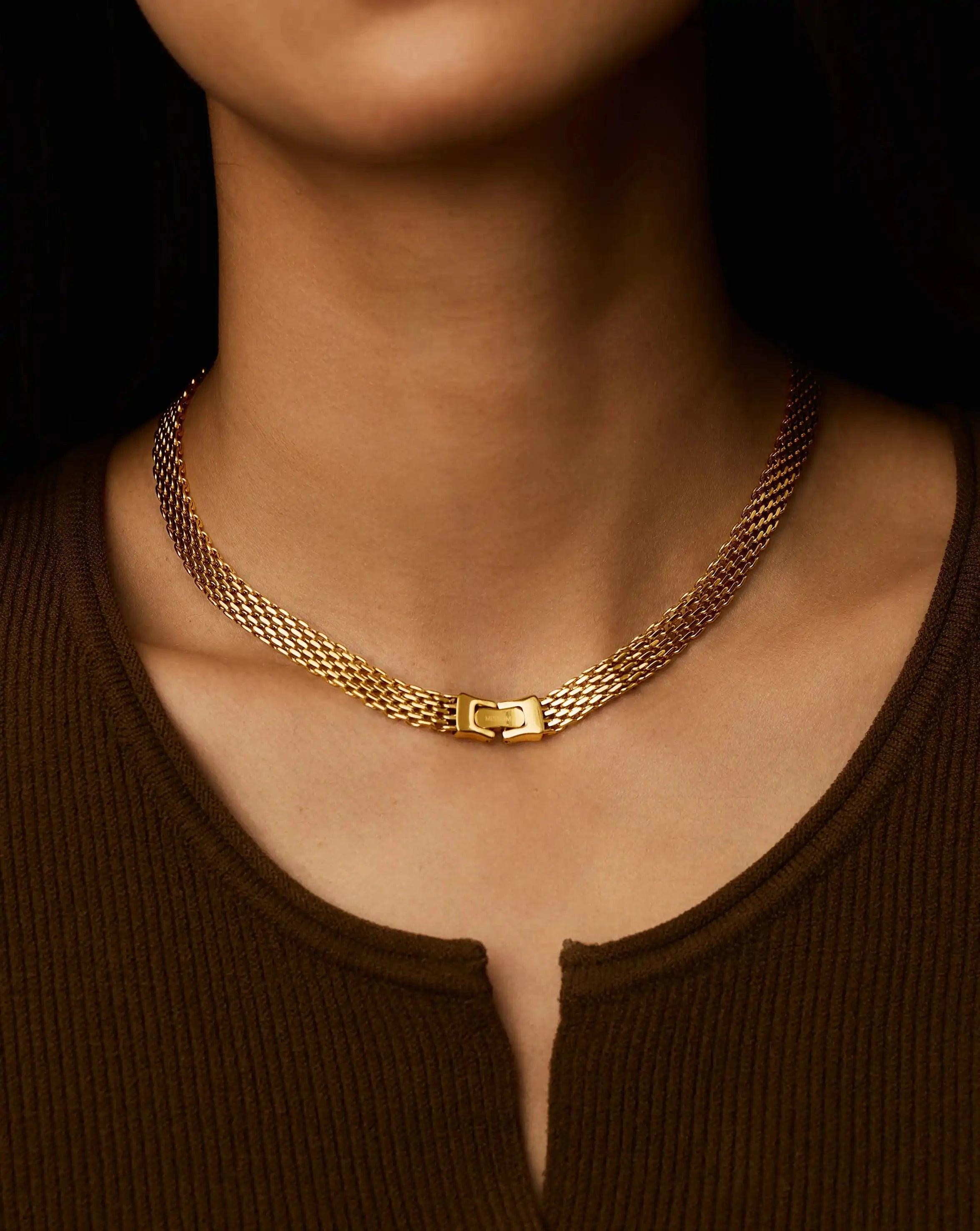 Missoma Heirloom Chain Choker kaulakoru kulta 42 cm vedenkestävä