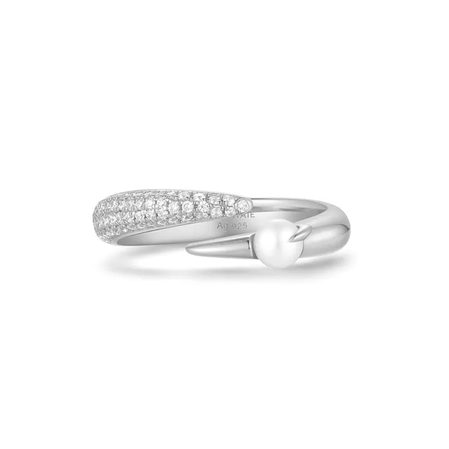 Ania Haie Reimaginer Sparkle Pearl Crossover sormus hopea helmi