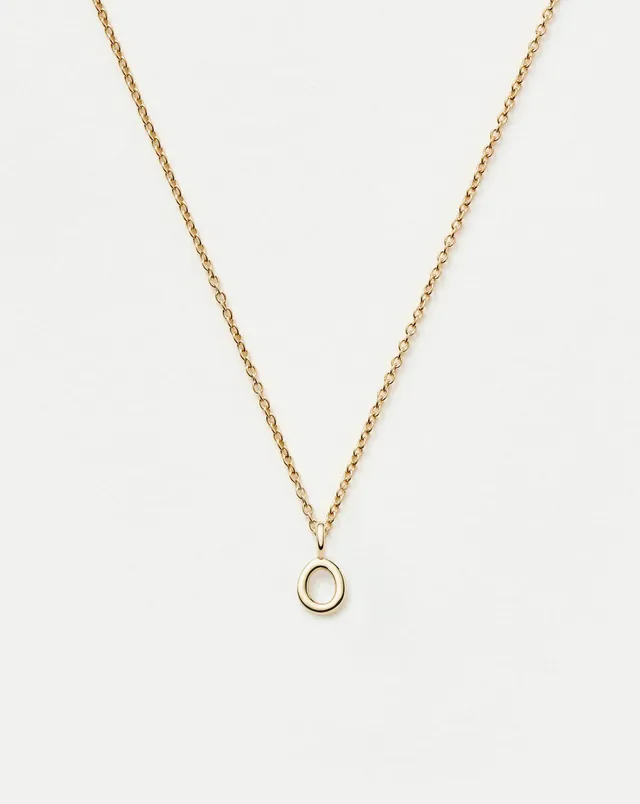 Missoma Initial Mini Pendant O kaulakoru 14k kulta